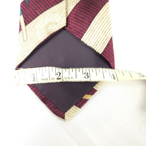JHM Sport Golfing Golf Championship Striped Silk Tie 58" x 4" Made in USA - Picture 5 of 6